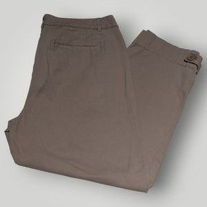 Talbots Women's 10 The Perfect Skimmer Tan Brown Mid Rise STRETCH Capri Pants